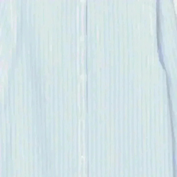 H&M men’s button-down long sleeve shirt; baby blue and white stripes - Picture 5 of 8
